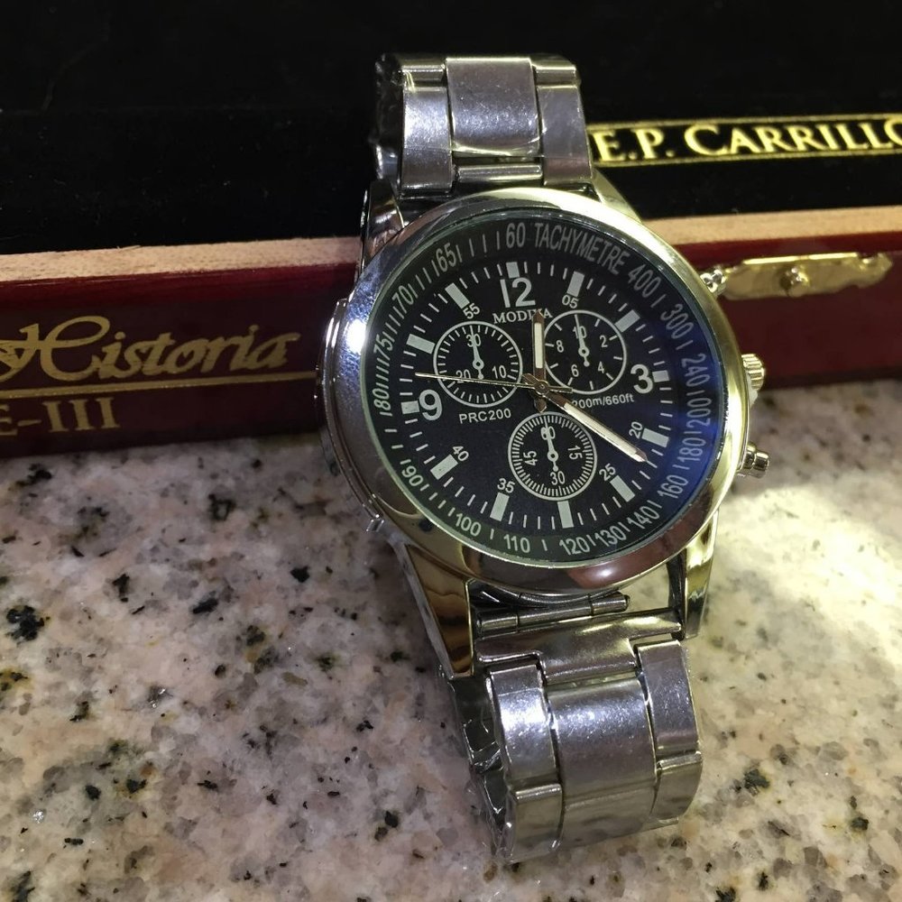 Business Men Quartz Watch - Black - Alloy Band - Picture 1 of 4